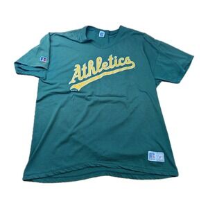 Vintage 90s Oakland Athletics T-Shirt Russel Athletic Size XL Made In USA 1998